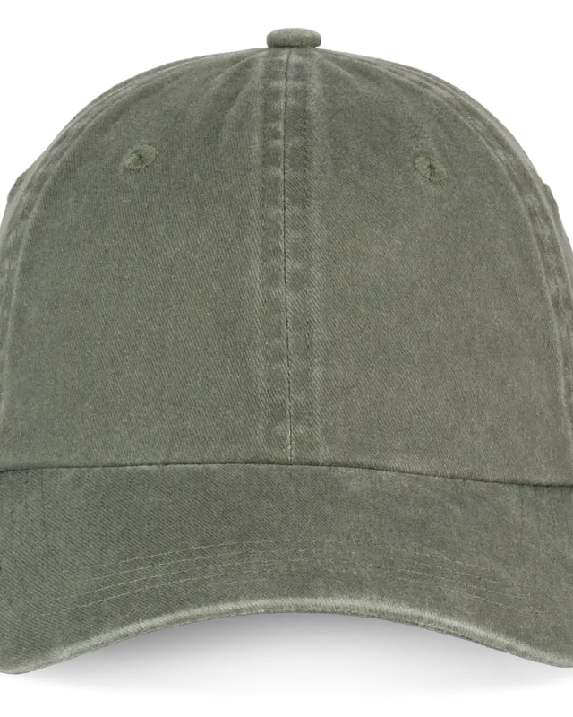 Boné eco-responsável com aspecto lavado unissexo — Washed Organic Khaki