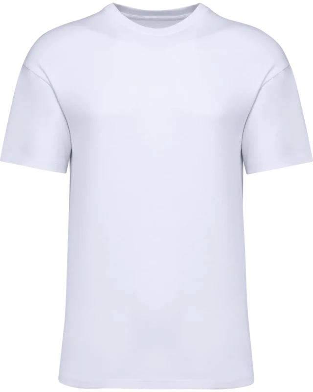 T-shirt eco-responsável com ombros descaídos unissexo — White