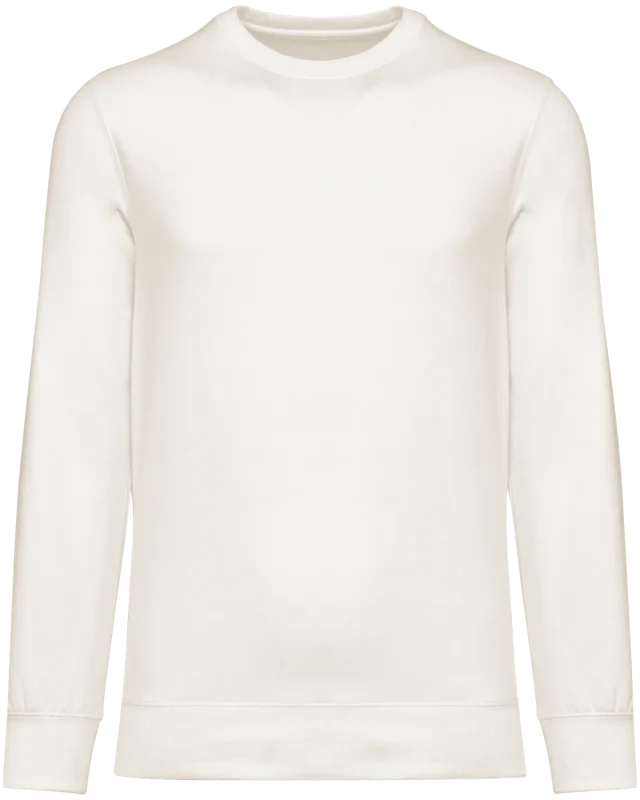 Sweatshirt eco-responsável decote redondo com ombros descaídos French — Ivory